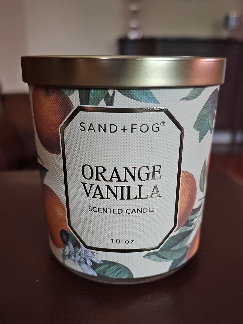 Sand & Fog Orange Vanilla Single-Wick Candle ~ Natural Wax Blend ~ 10 oz